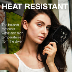 Janeke Superbrush in blow-dry use for streamlined styling during drying