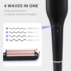 Janelove 4-in-1 hair crimper insulated-tip safety features prevent burns during styling.