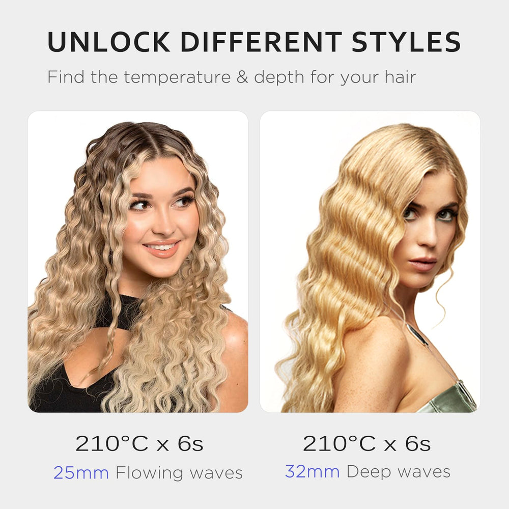 Janelove 4-in-1 hair crimper led-display provides clear temperature readouts.