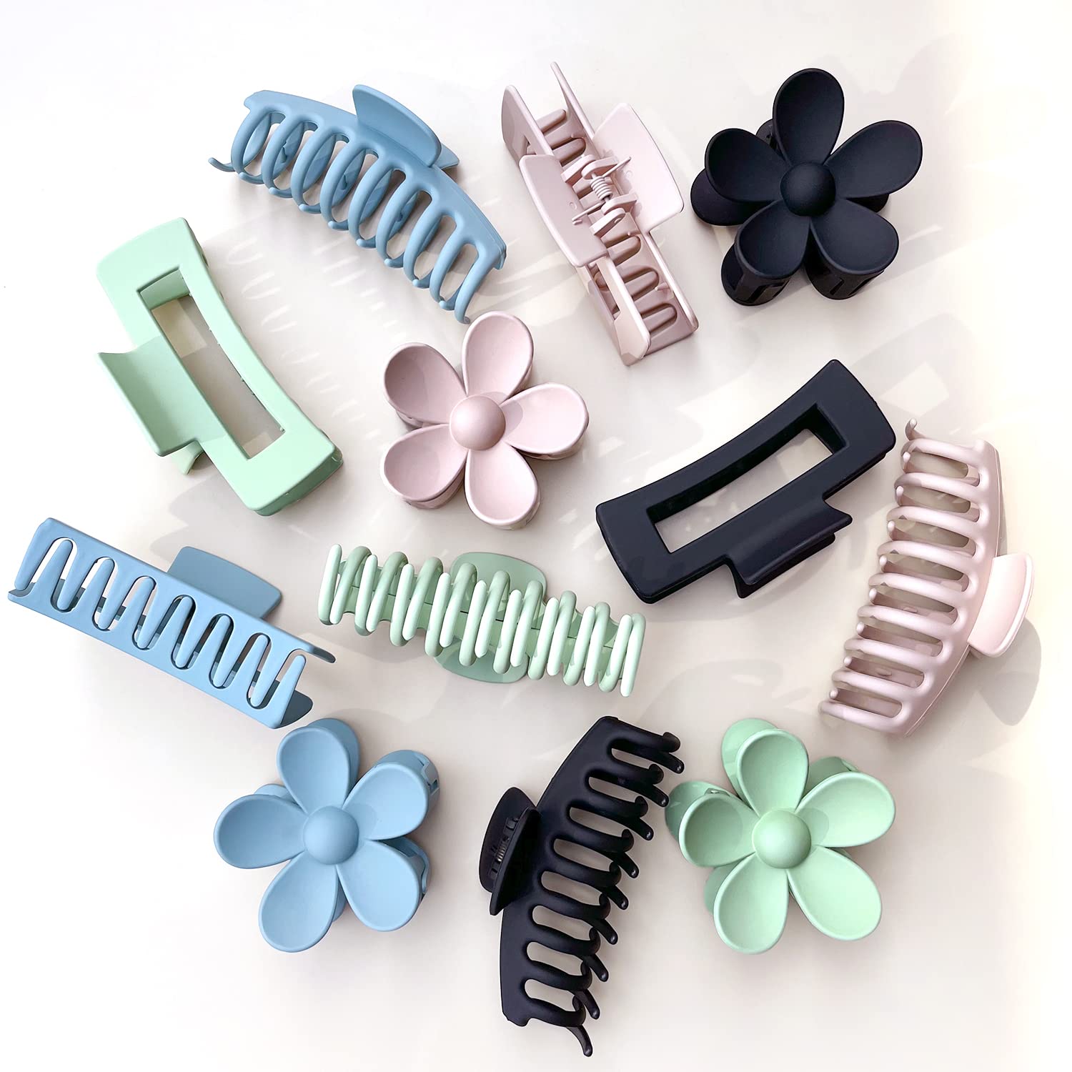 JANFUN daily-use clips ideal for shower, makeup, yoga, and office.