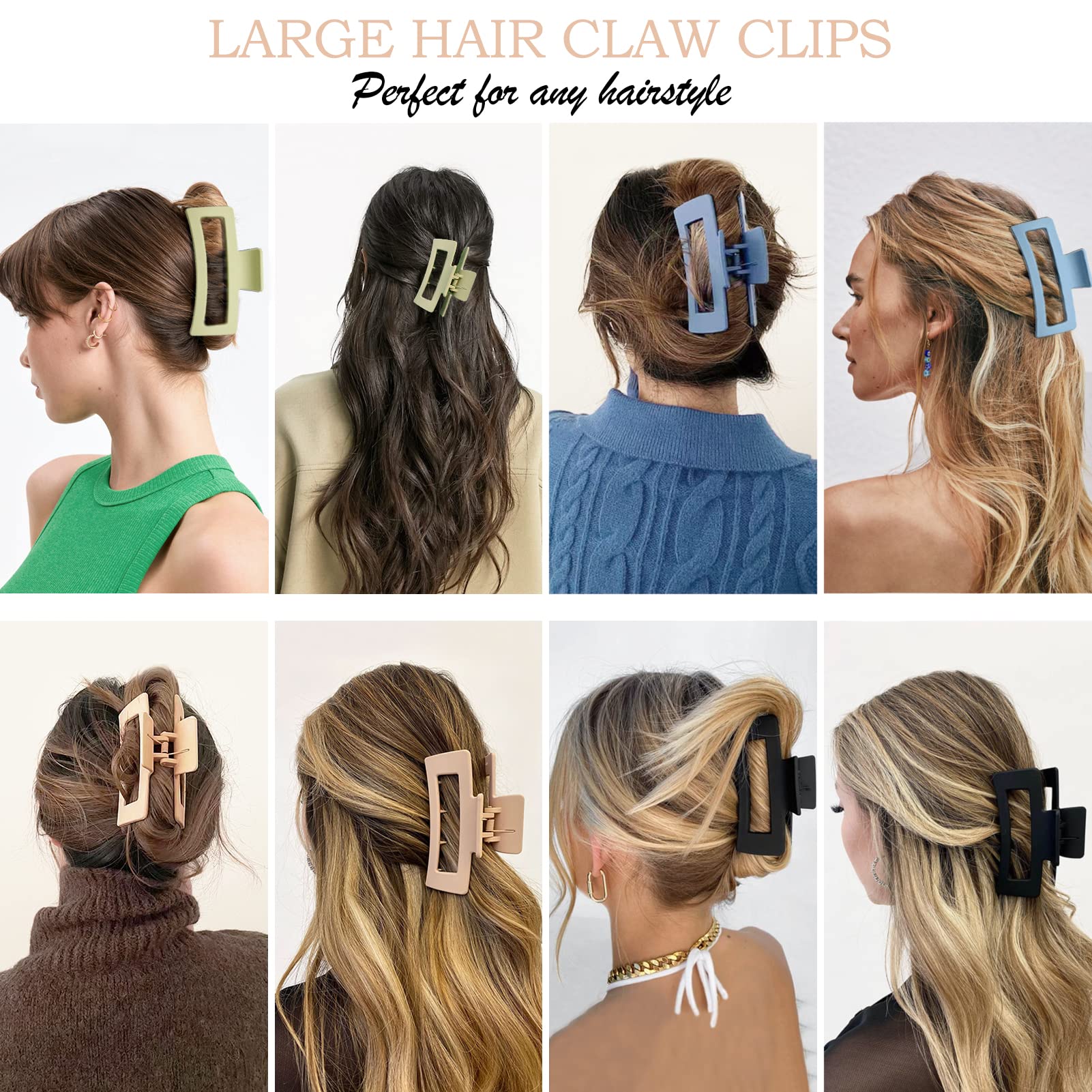 JANFUN model wearing clips for casual to semi-formal updos.
