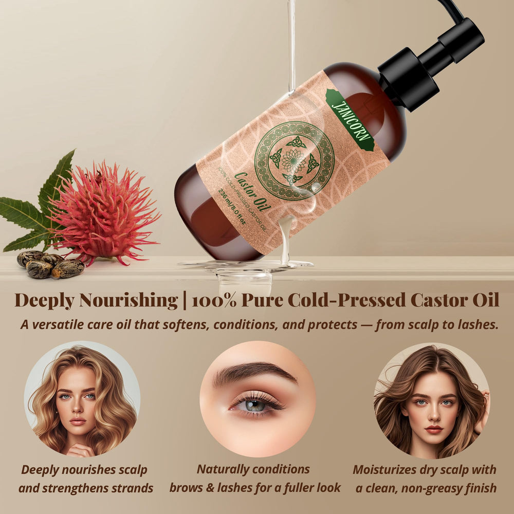 JANICORN castor oil DIY pack use for warm compress