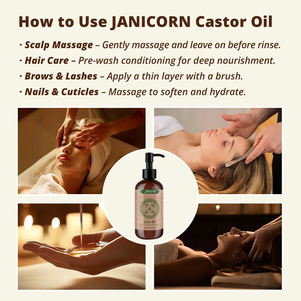 JANICORN castor oil for dry skin moisture and softness