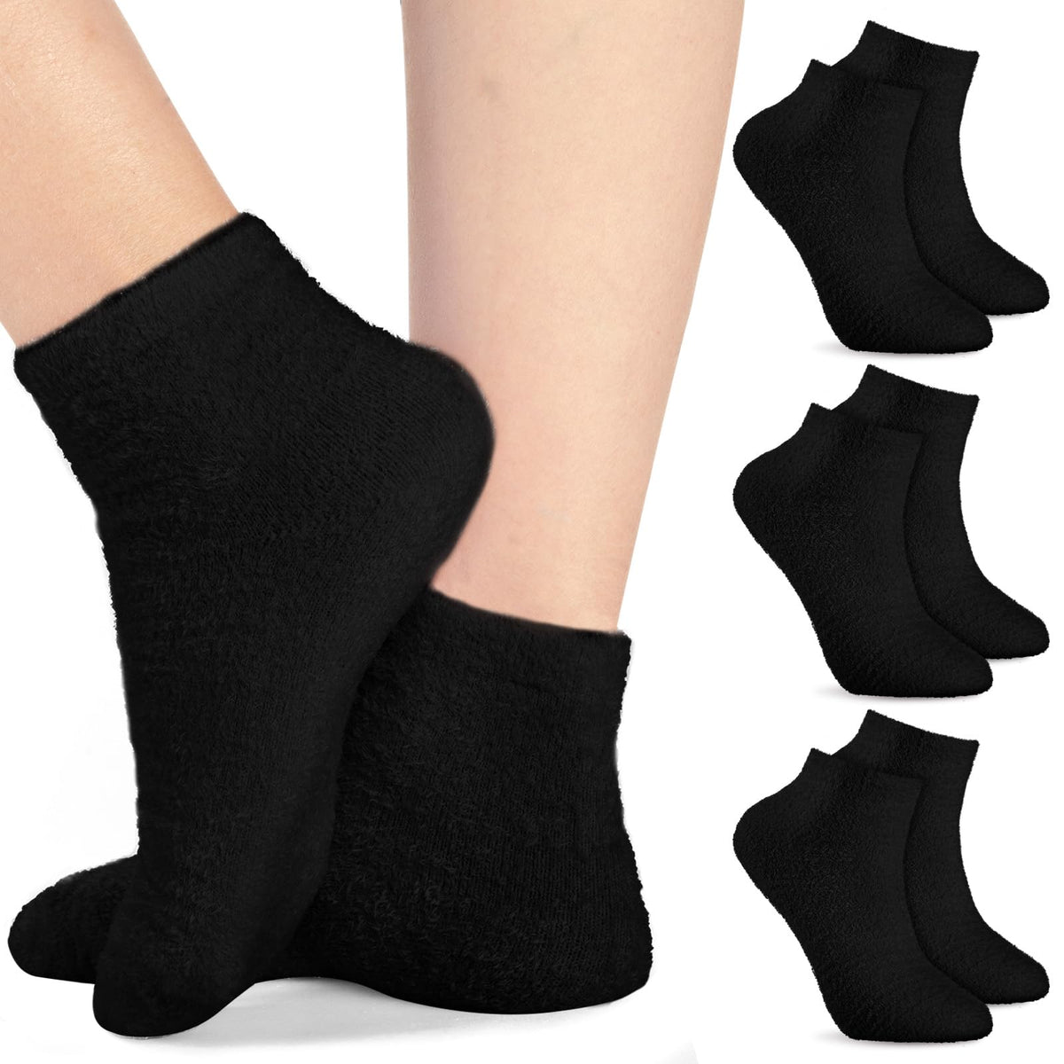 Janmercy Aloe Socks 3-pairs package for cozy home wear