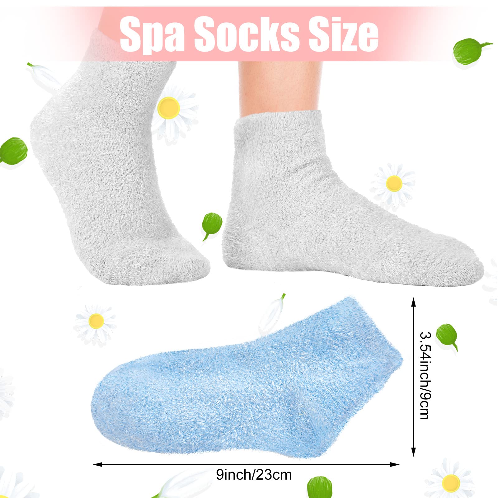 Janmercy Aloe Socks blue fuzzy-sole designed for cooling comfort and moisture