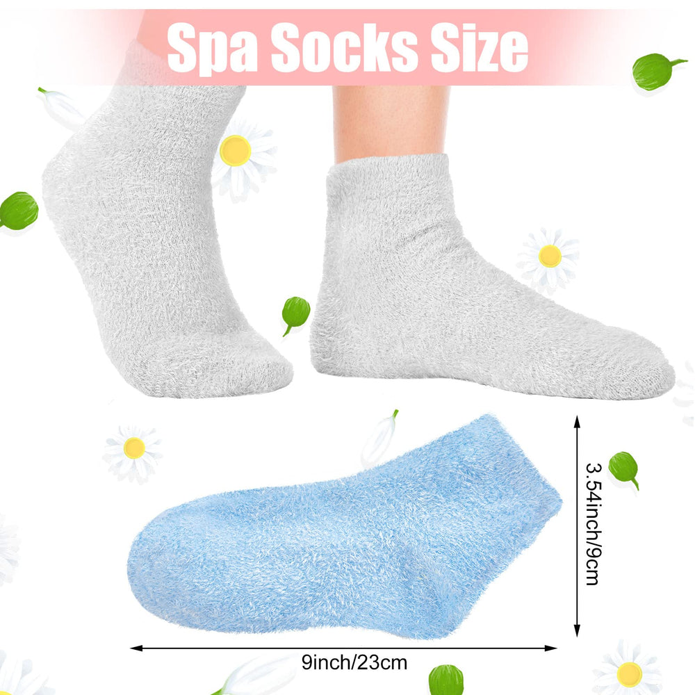Janmercy Aloe Socks blue fuzzy-sole designed for cooling comfort and moisture