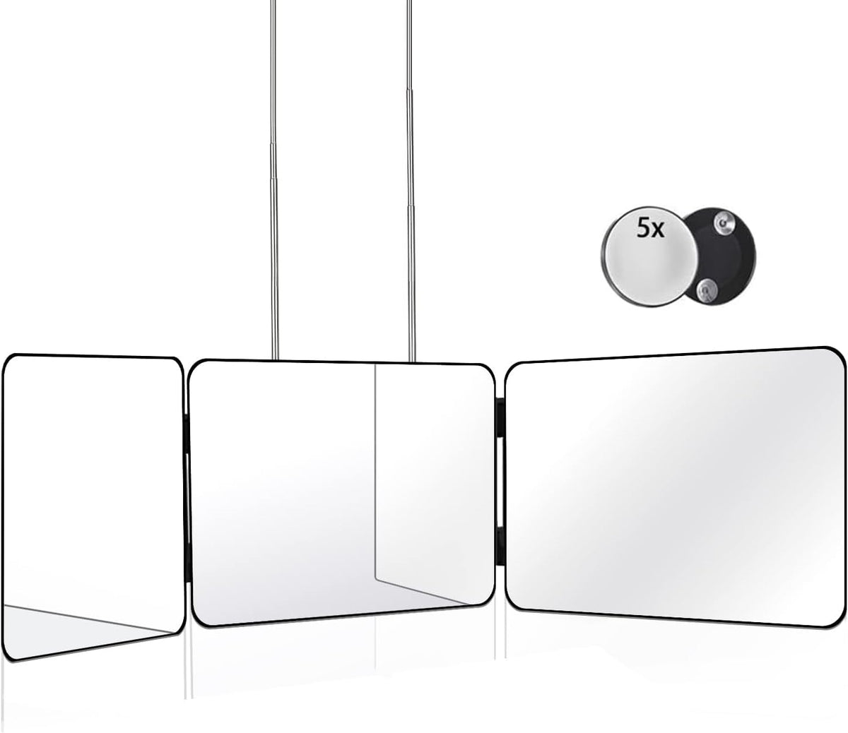 JANMPASK 3-Way Mirror real glass front view for precise self-cut visibility.