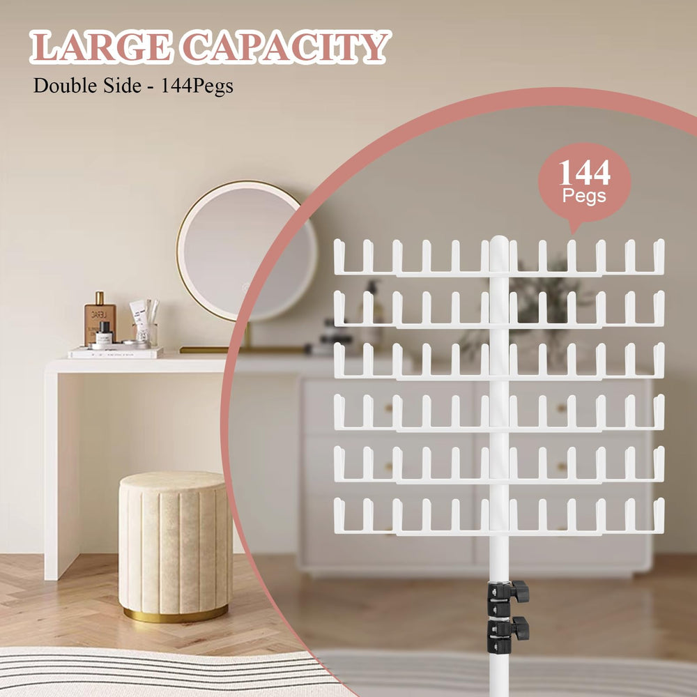 JANMPASK braiding-rack-height-adjustable enables comfortable sitting or standing braiding positions
