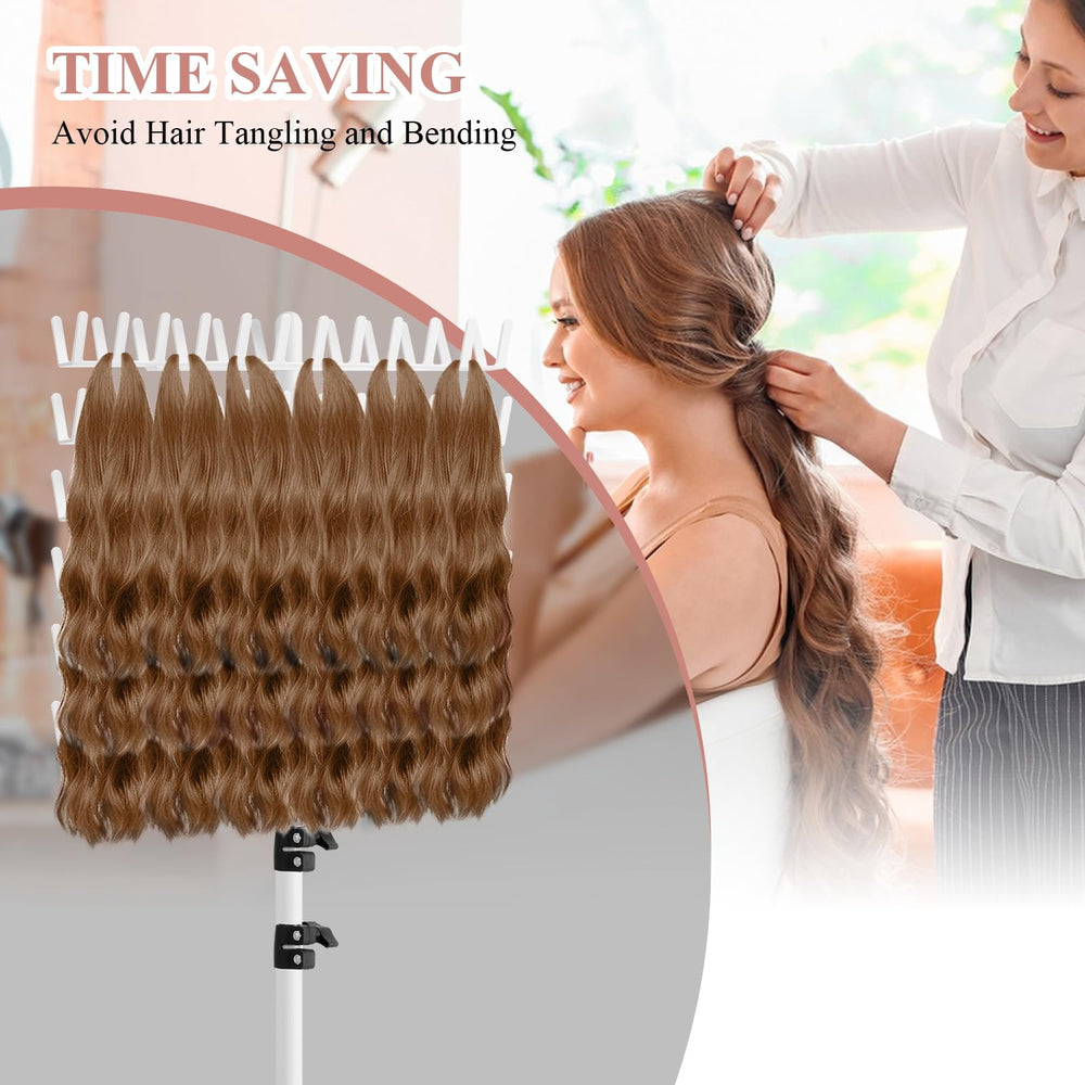 JANMPASK braiding-rack-organization reduces clutter and saves prep time during braiding