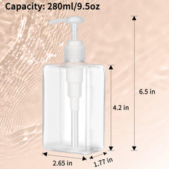 Jansburg 2-pack clear pump bottles easy monitoring of remaining liquid
