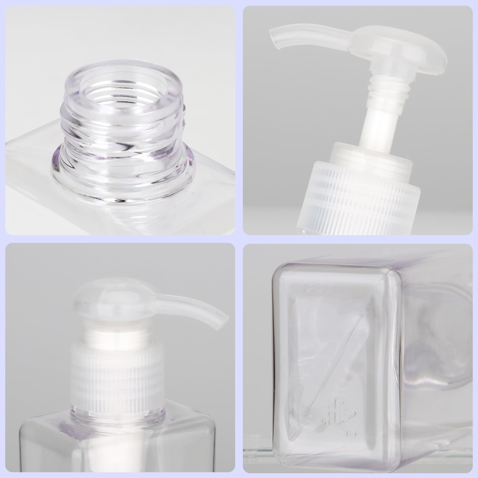 Jansburg pump bottle closeup leakproof and sturdy PETG construction
