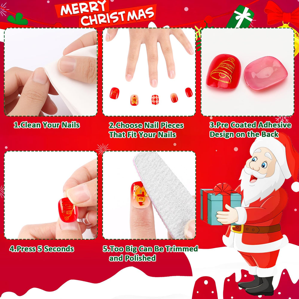 JANYUN Christmas nails varied sizes boxed for easy selection.
