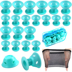 JANYUN magic hair rollers large pale cyan for voluminous curls