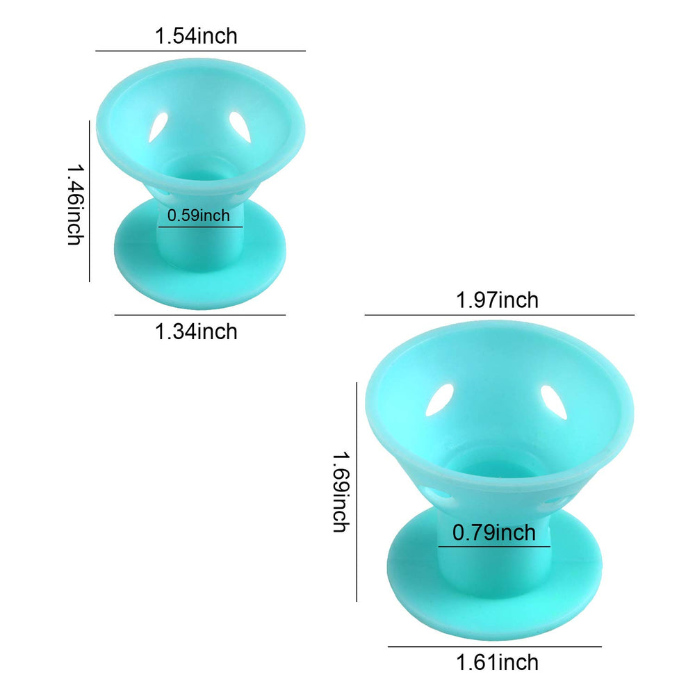 JANYUN magic hair rollers small pale cyan for tight defined curls