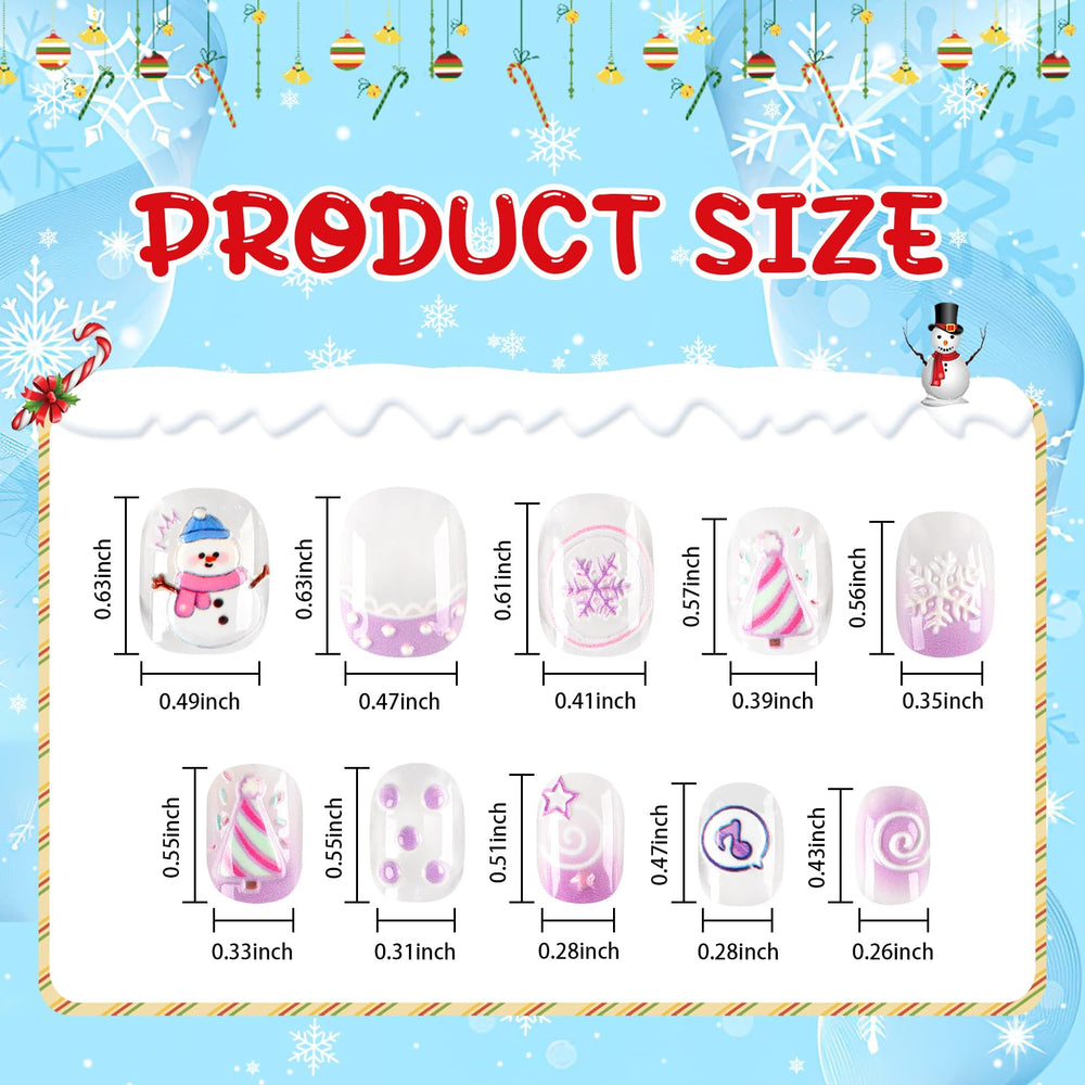JANYUN winter theme snowflakes close-up reveals embossed 3D nail design.