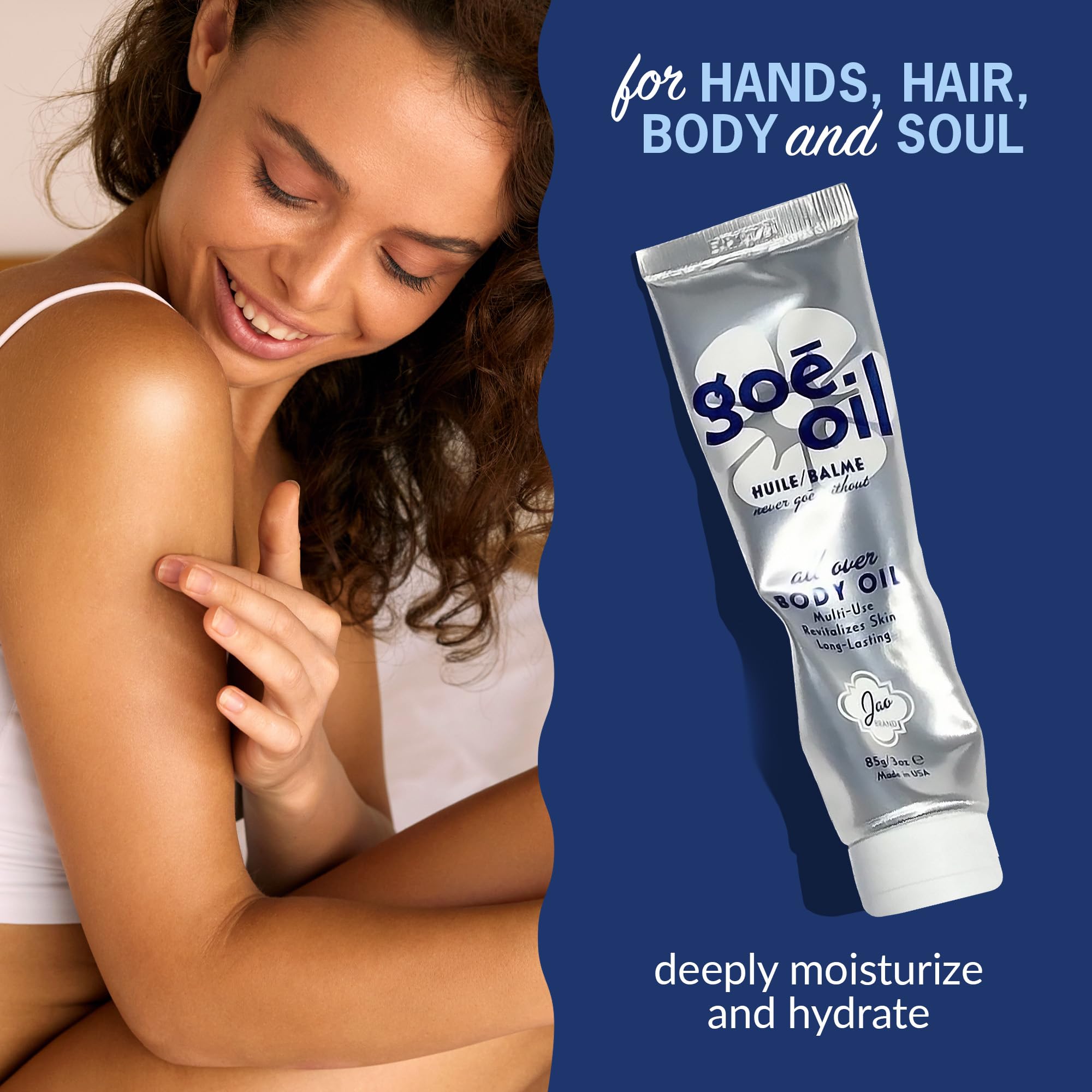 Jao Goē Oil hands application demonstrates instant moisture