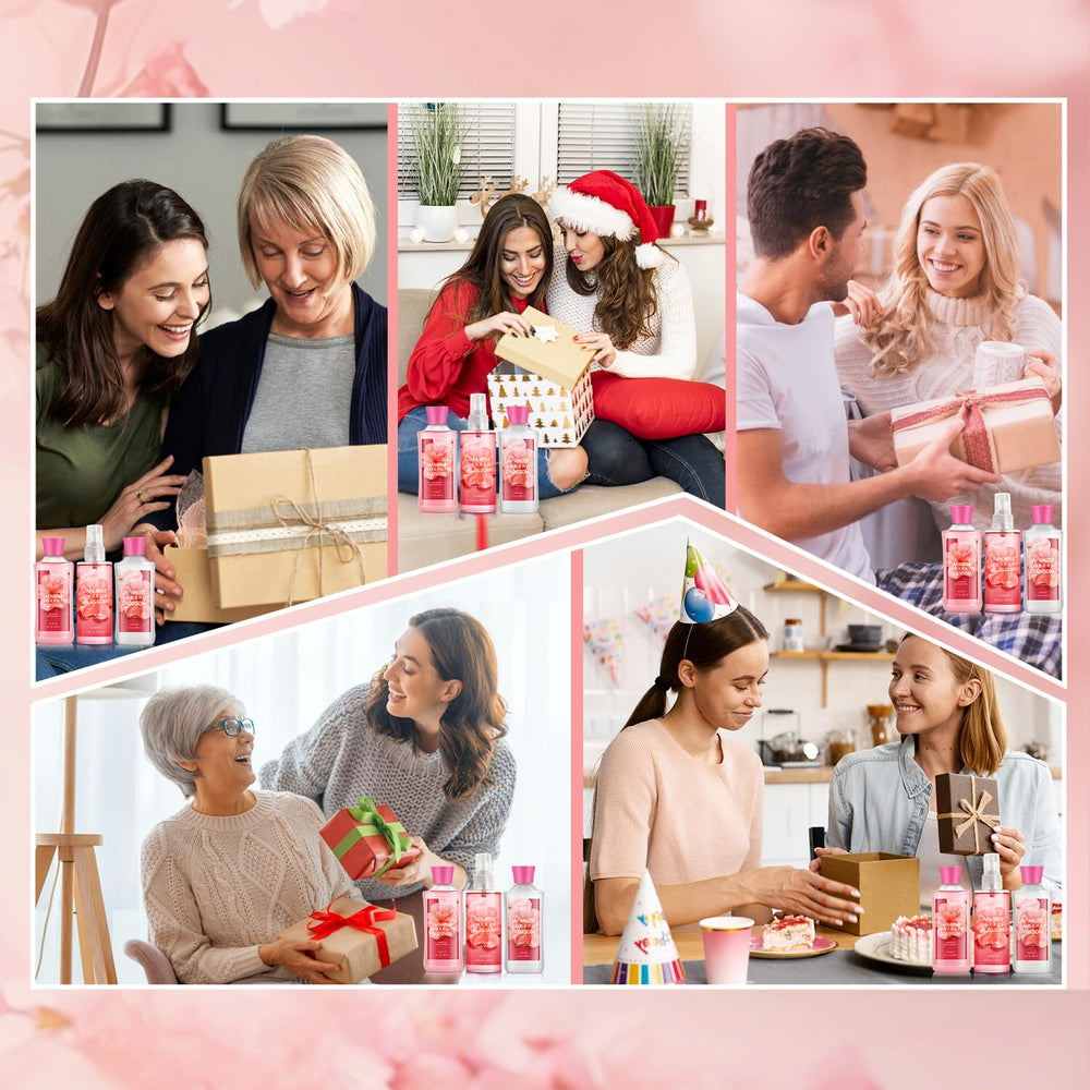 Japanese Cherry Blossom Spa Set travel-friendly packaging for on-the-go self-care.