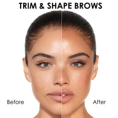 JAPONESQUE brow-trim-sculpted-shape enables accurate trimming for a polished look.
