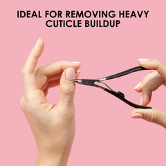 JAPONESQUE Cuticle Nipper Soft Touch grip focuses on curved handle for comfortable control.