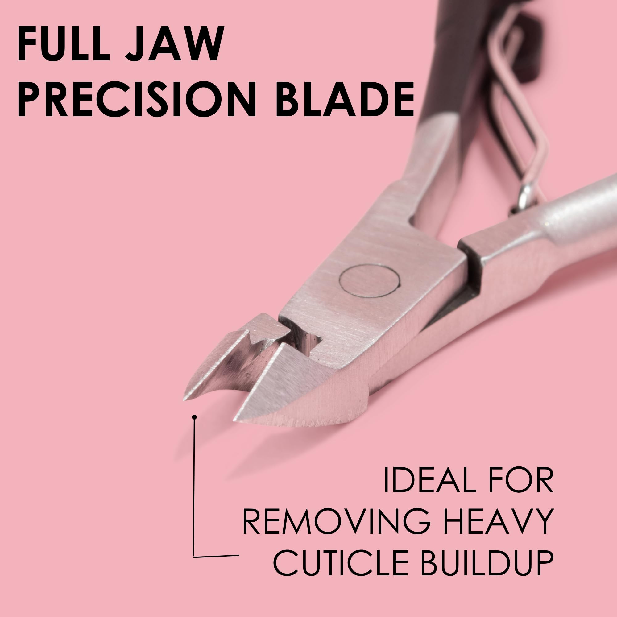 JAPONESQUE Cuticle Nipper Soft Touch stainless edge emphasizes precise cuticle trimming capability.