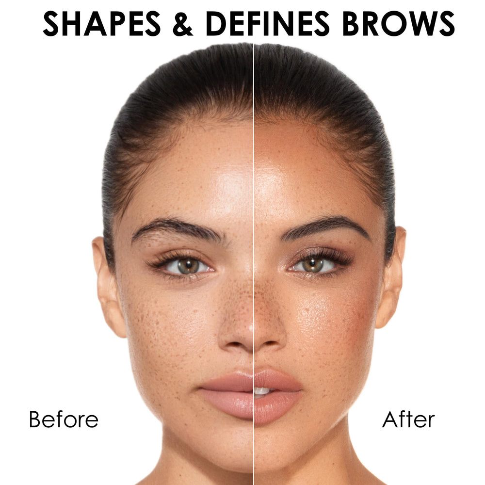JAPONESQUE rose-gold brow shaping tweezers highlight defined arches for groomed looks.