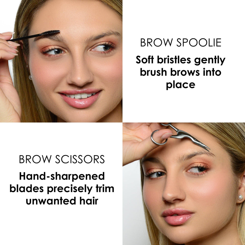 JAPONESQUE spoolie-in-use-demo shows gentle brushing and even spacing.