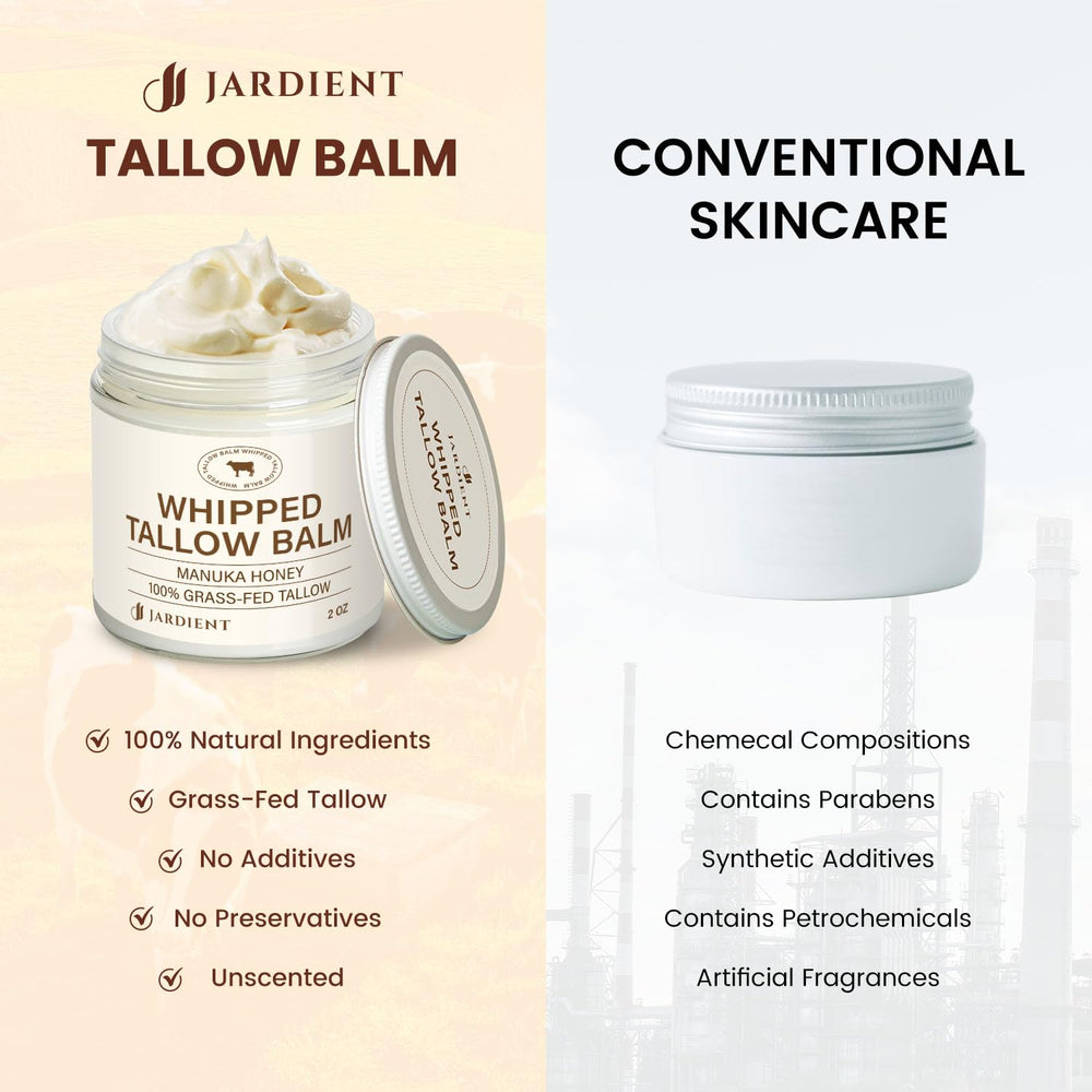 Jardient Balm on the face for hydration and skin smoothing.