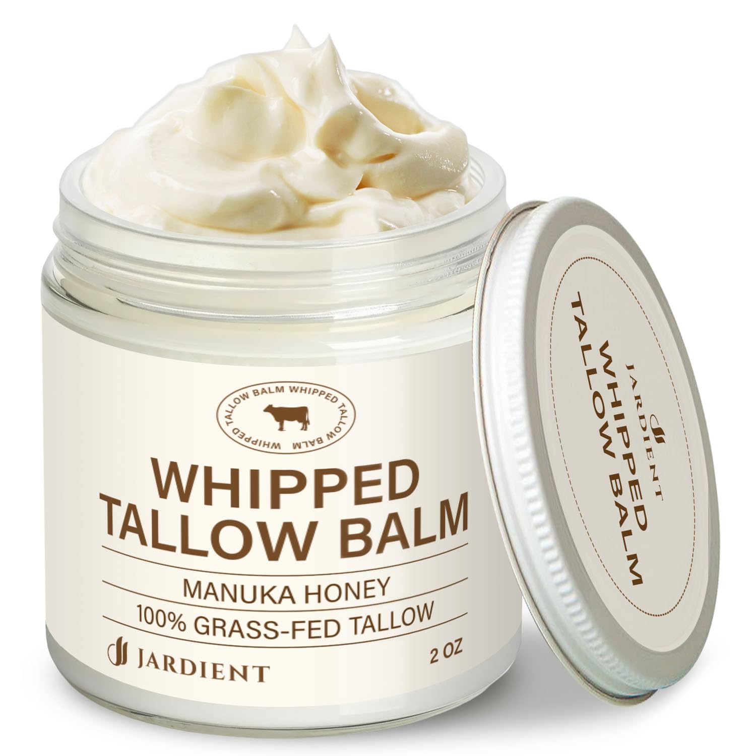 Jardient Beef Tallow Honey Balm packshot for all-over hydration and natural nourishment.