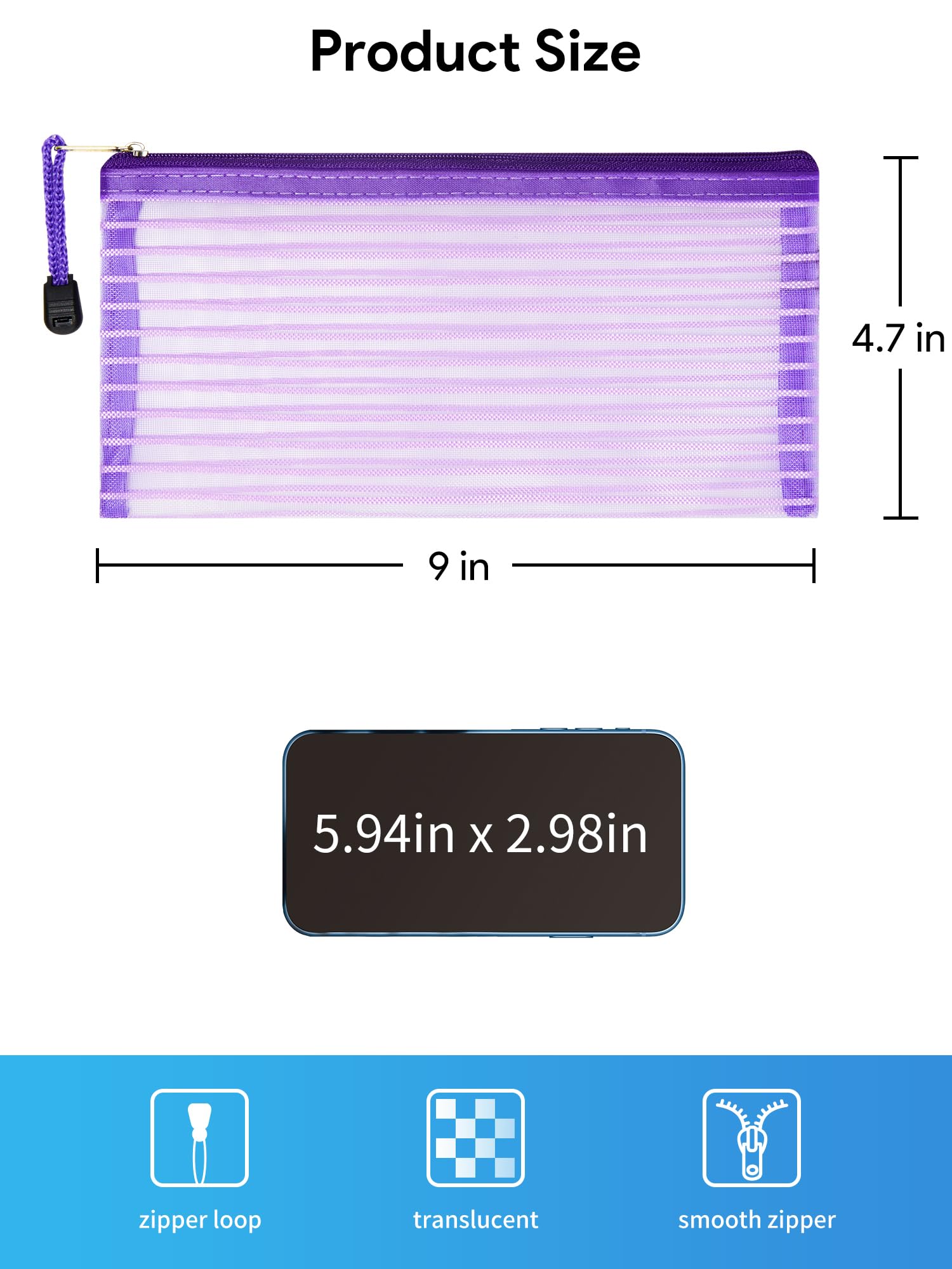 JARLINK mesh pouch transparency helps quick item identification without opening.