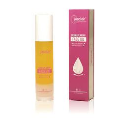 Jasclair Dermaplaning Oil bottle front view for smooth glide during shaving