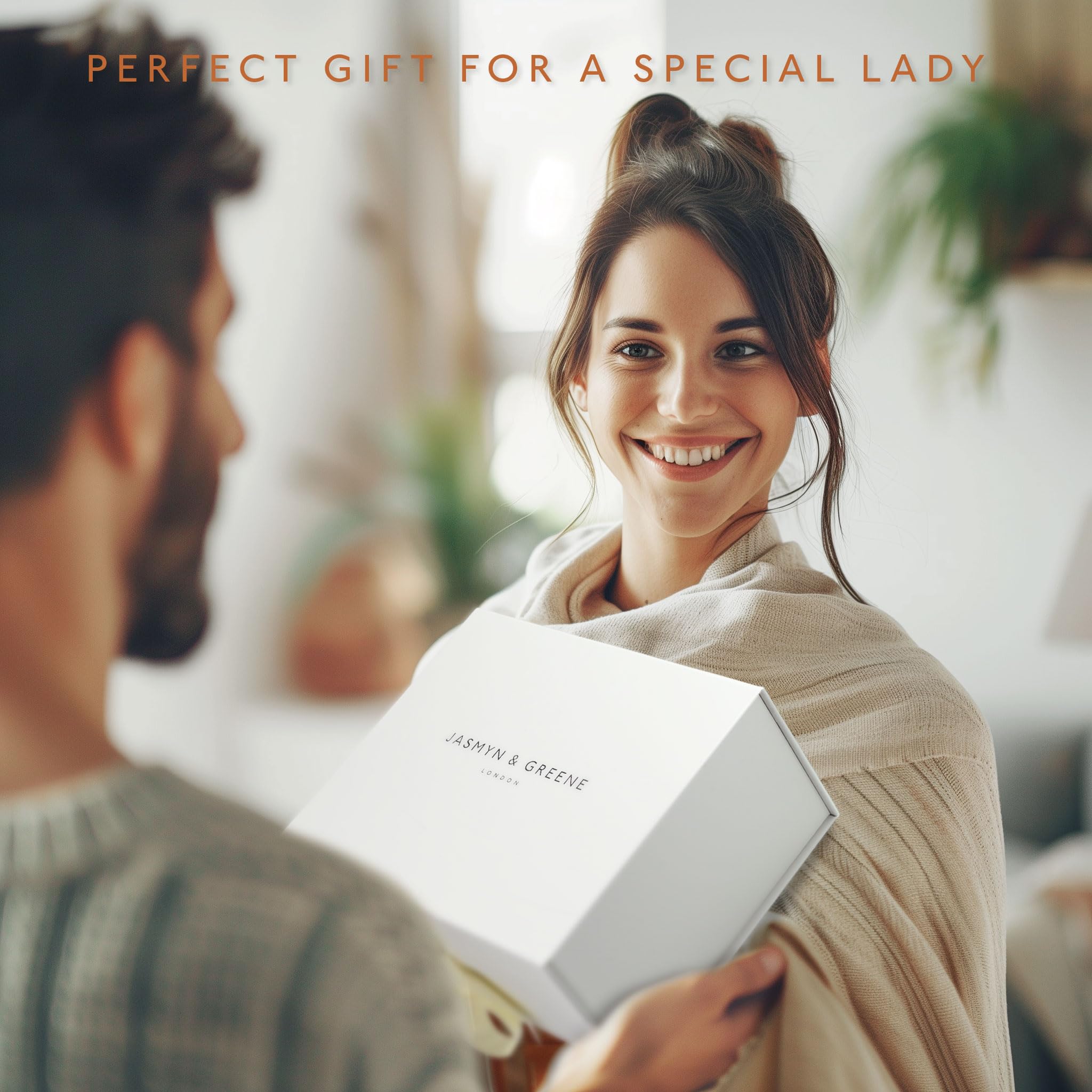 Jasmyn & Greene luxury gift box, elegant presentation for gifting purposes.