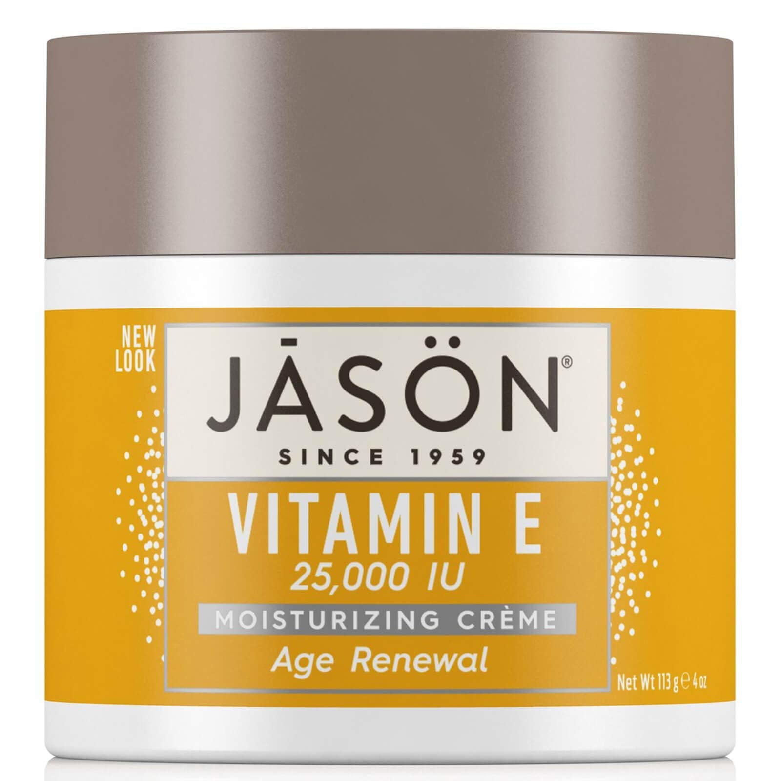 JASON Age Renewal Vitamin E 25,000 IU Moisturizing Crème two-pack bottle for daily hydration and anti-aging care