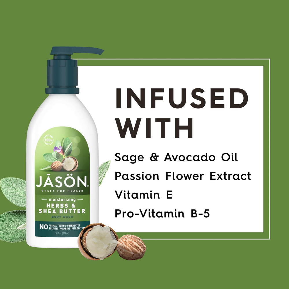 JASON creamy lather during use leaves skin feeling moisturized and refreshed