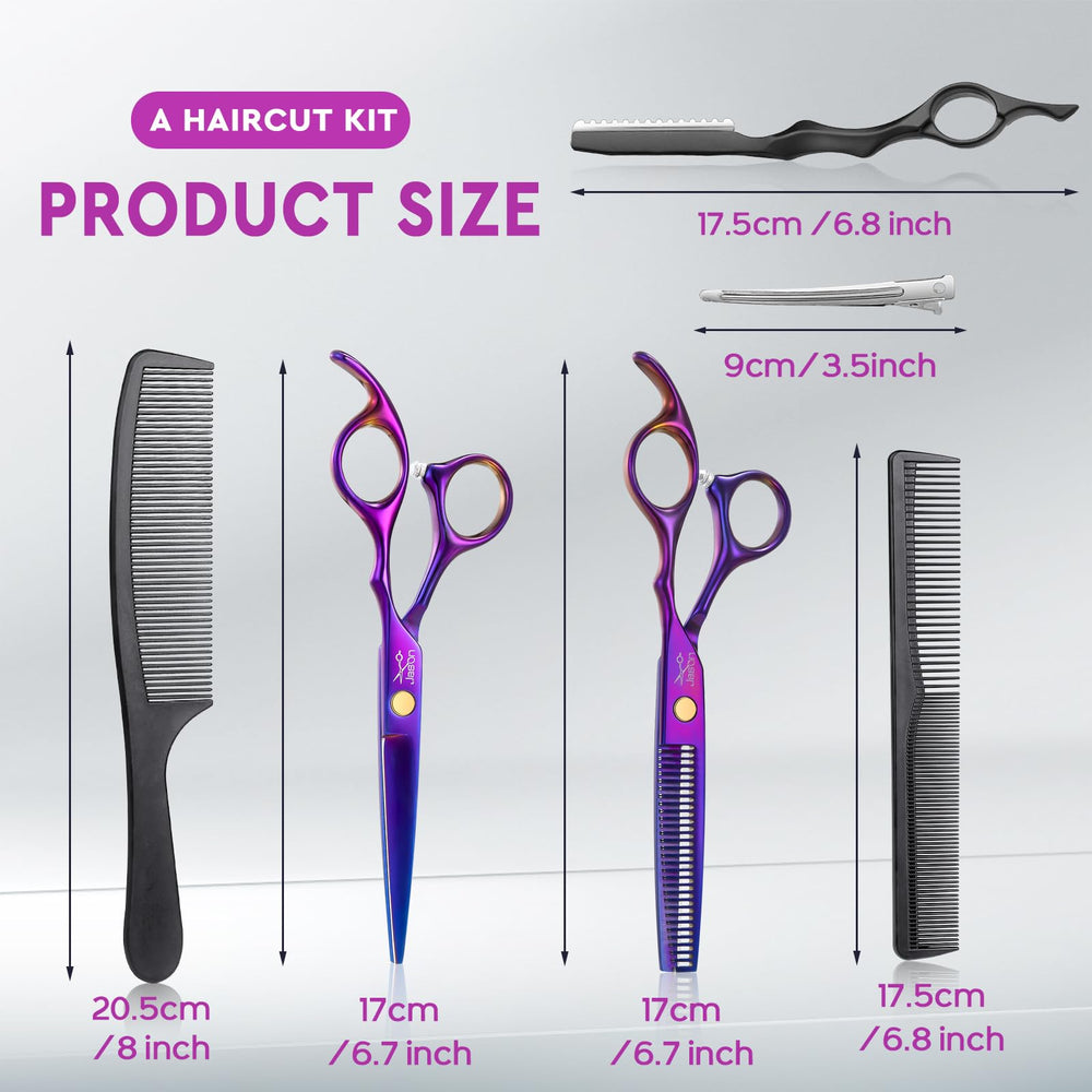 JASON Hair Scissors Pro two combs for sectioning and smoother cuts