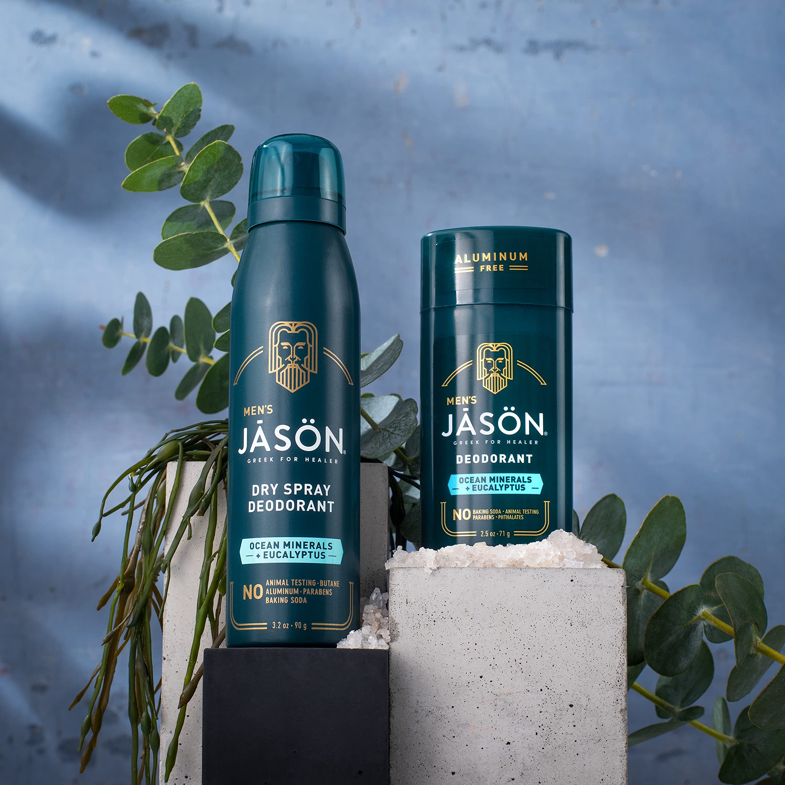 Jason Men's Hydrating Deodorant Stick in gym bag for post-workout freshness.