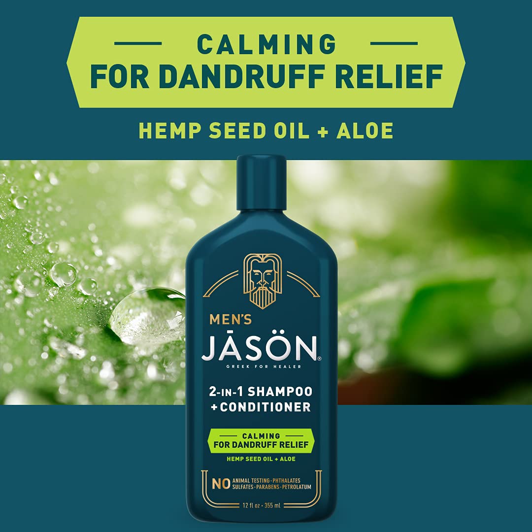 Jason Scalp Dermatitis Relief closeup—gentle care for flaky patches in daily styling.