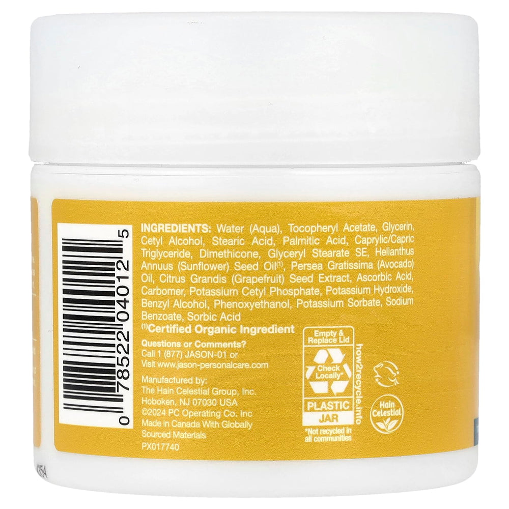 Jason Vitamin E Age Renewal Cream texture close-up highlighting smoothing moisturization