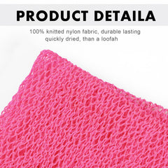 JASSINS African Net Sponge demonstrates 66-inch stretch for hard-to-reach areas.