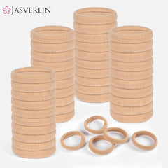 JASVERLIN 100-count storage jar displays organized hair ties for quick styling.
