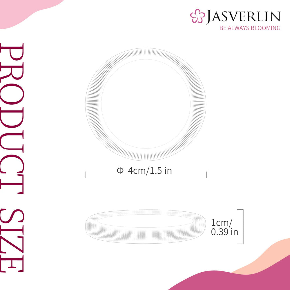 JASVERLIN extendable 25cm hair tie demonstrates adjustable fit and secure wrap.