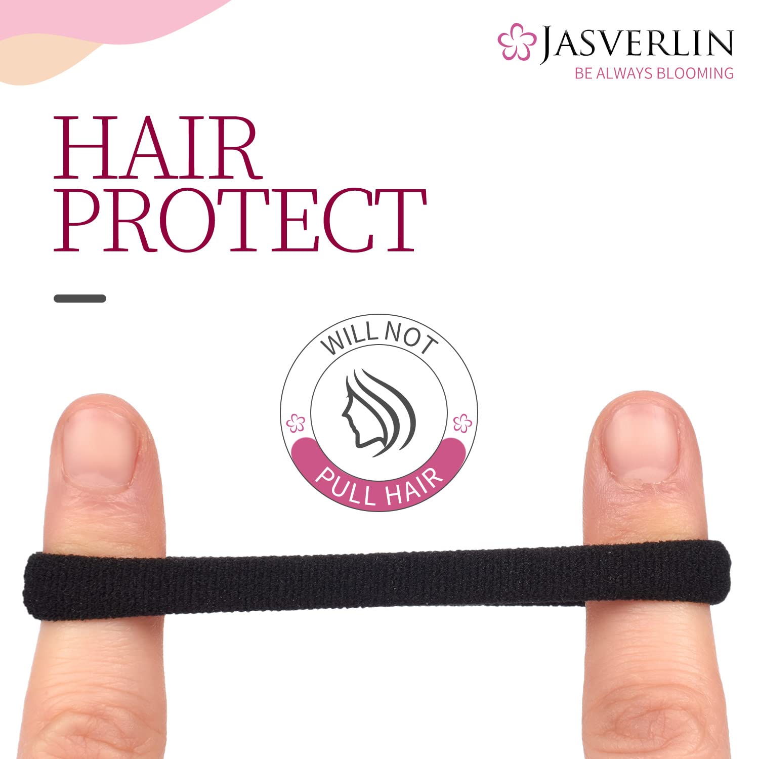 JASVERLIN high-elasticity hair ties maintain shape after multiple uses.