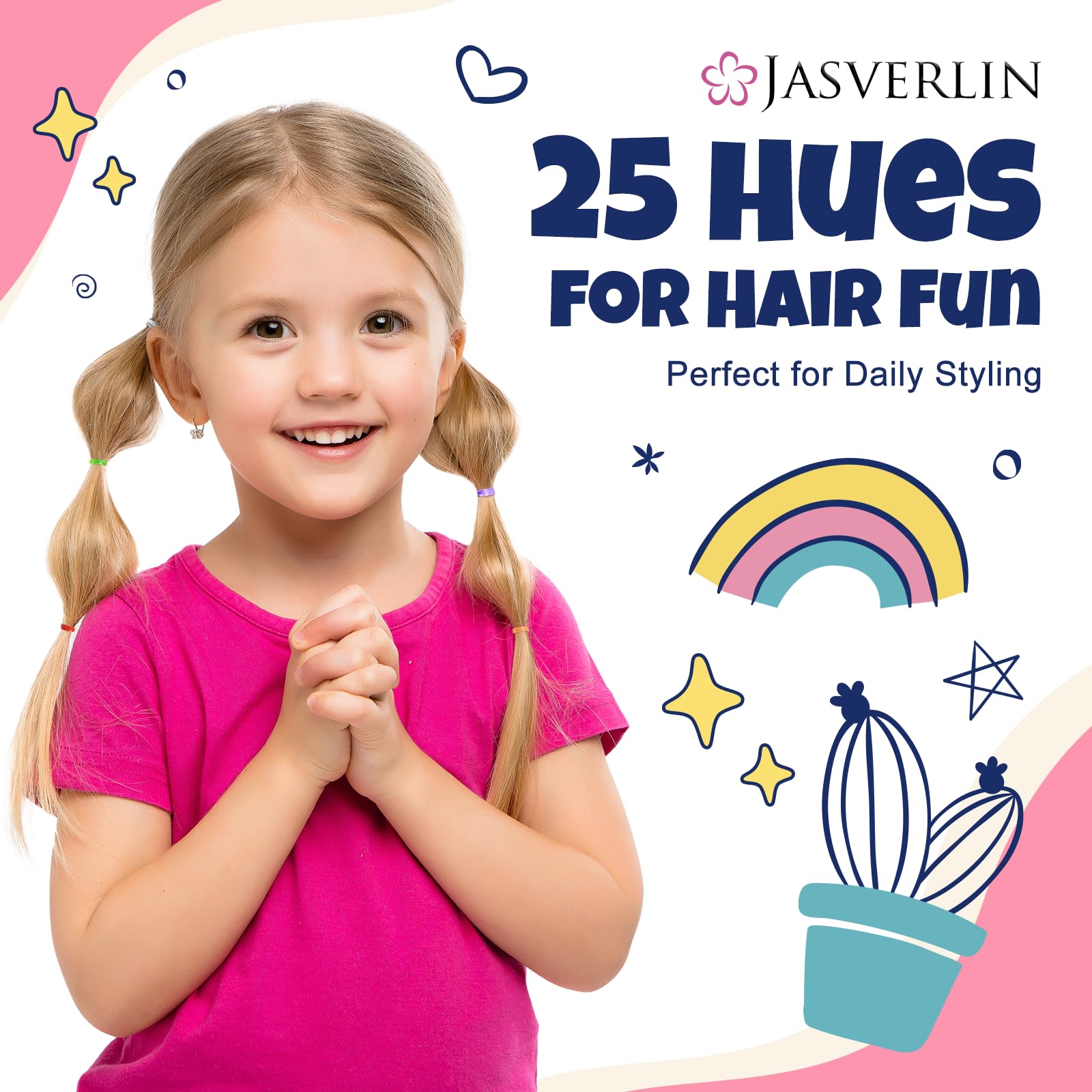 JASVERLIN no-pull hair ties provide comfortable, damage-minimizing grip for everyday wear