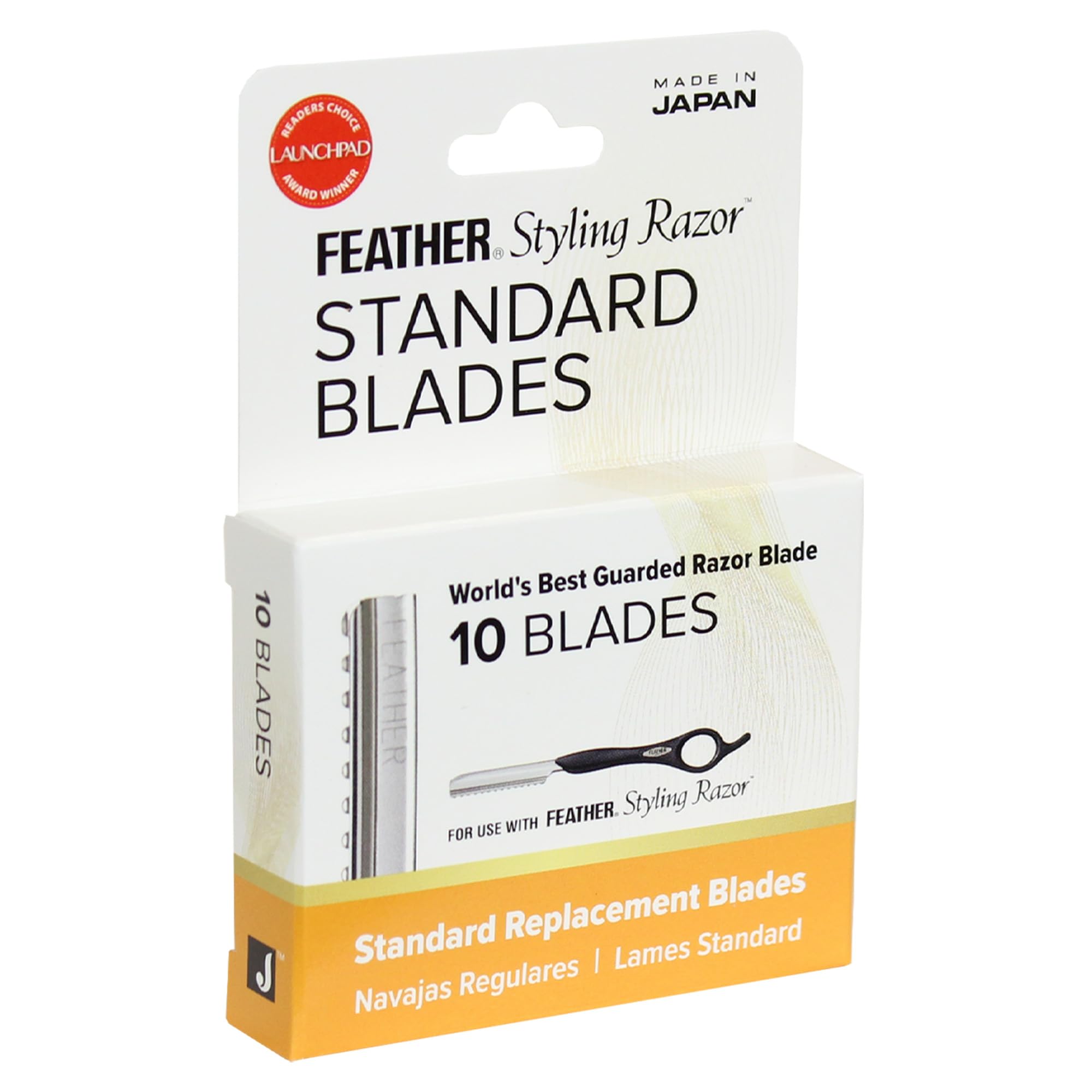 Jatai Feather Styling Razor Blades refill pack offers long-lasting sharpness for precise cuts.