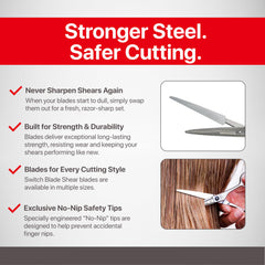 Jatai Feather easy, tool-free replacement highlights quick maintenance between clients.
