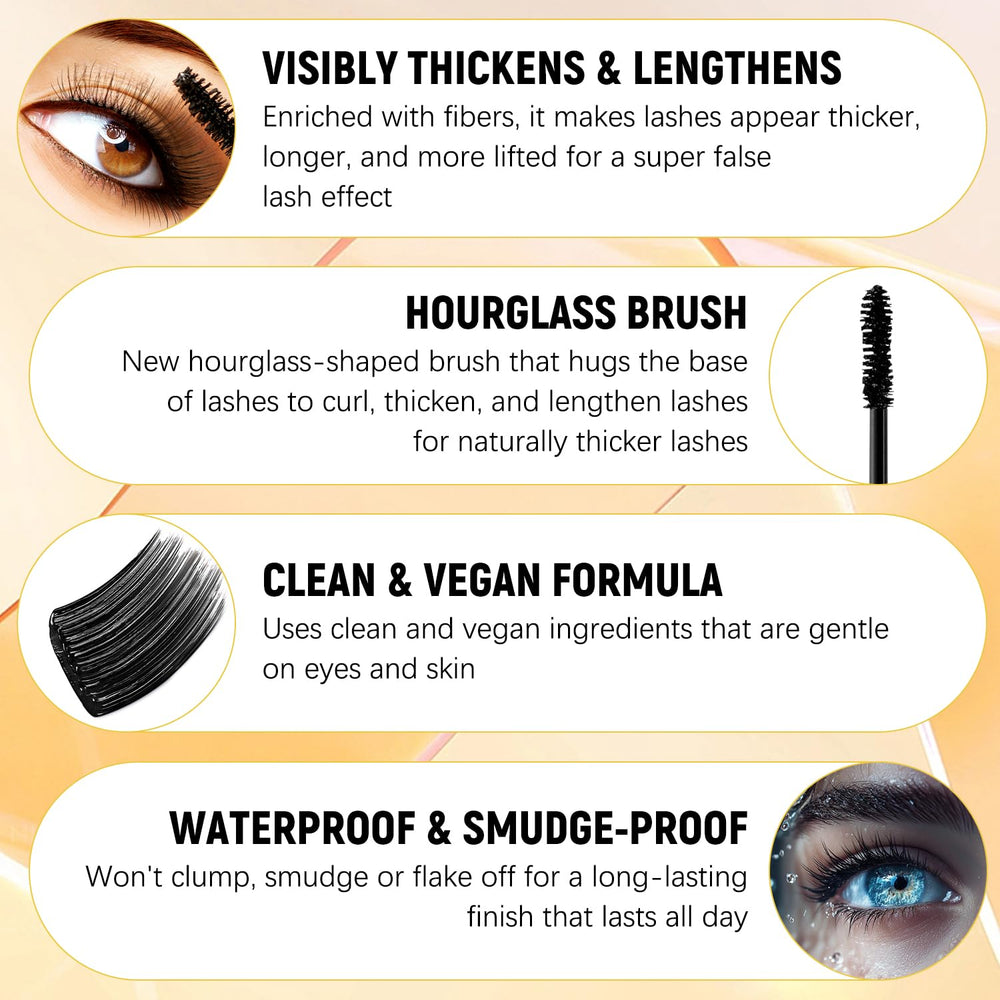 Javpav Bubble Mascara waterproof swatch demonstrates smudge resistance and lasting wear.