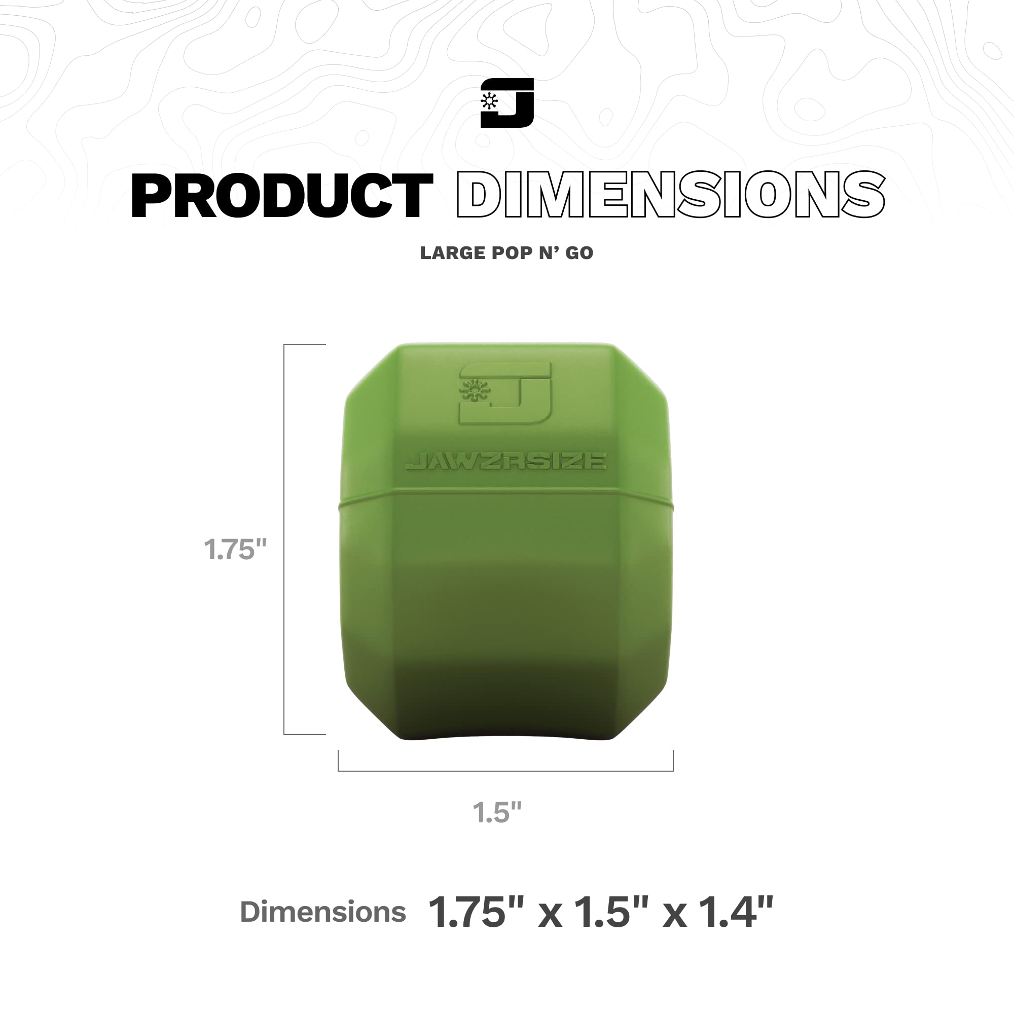 Jawzrsize Pop N Go compact design fits desk and gym settings.