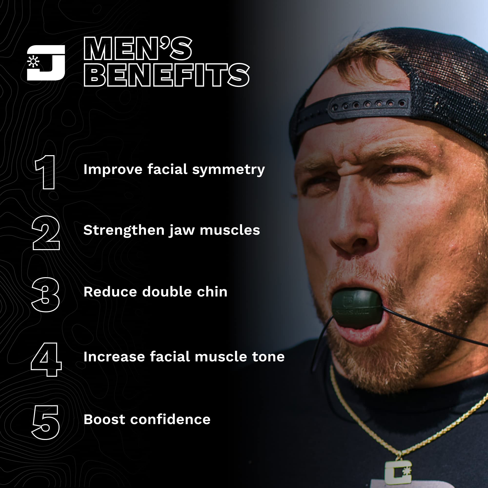 Jawzrsize Pop N Go side angle shows light neck tightening during workouts.