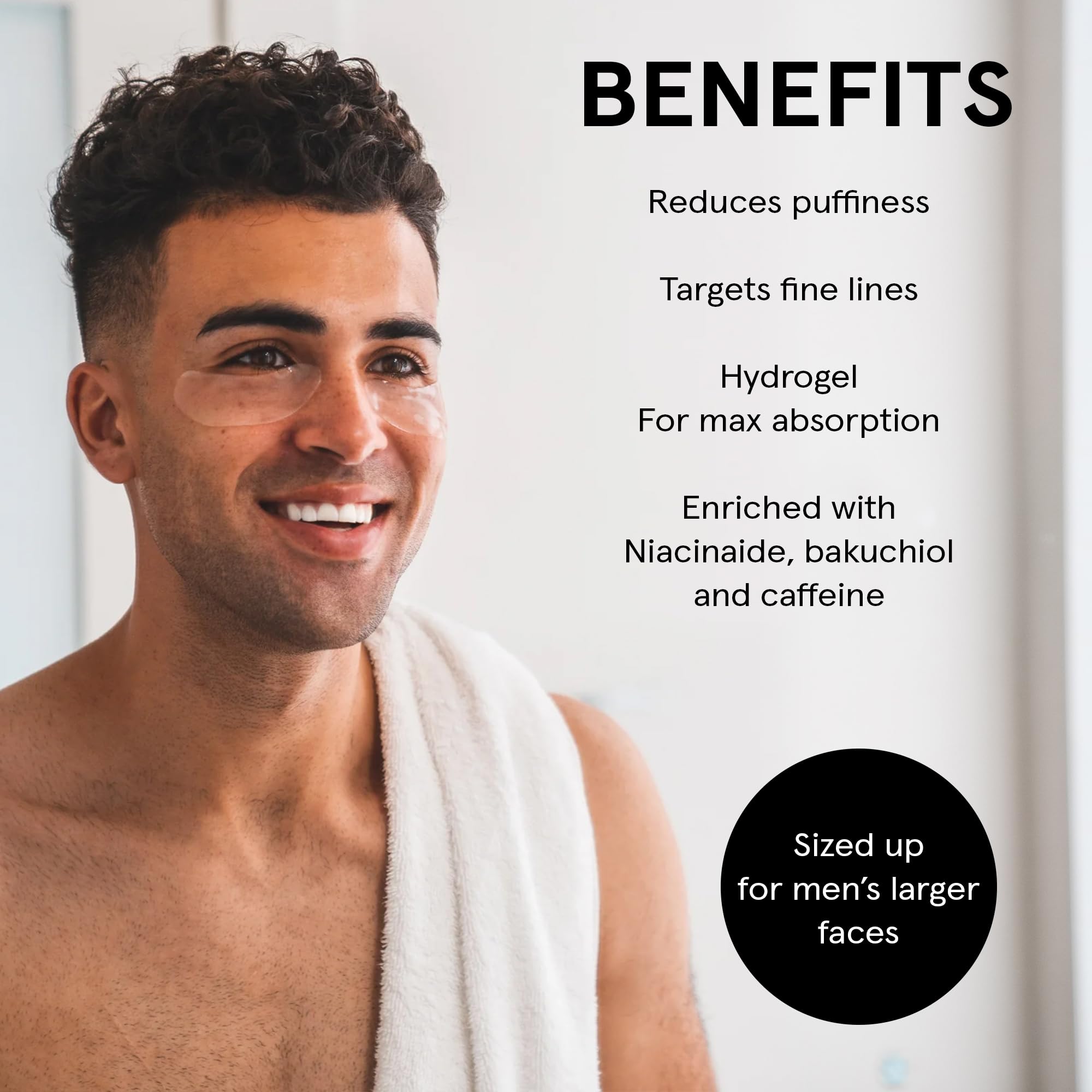 JAXON LANE BRO MASK hydrogel texture close-up highlights soothing, long-lasting comfort.