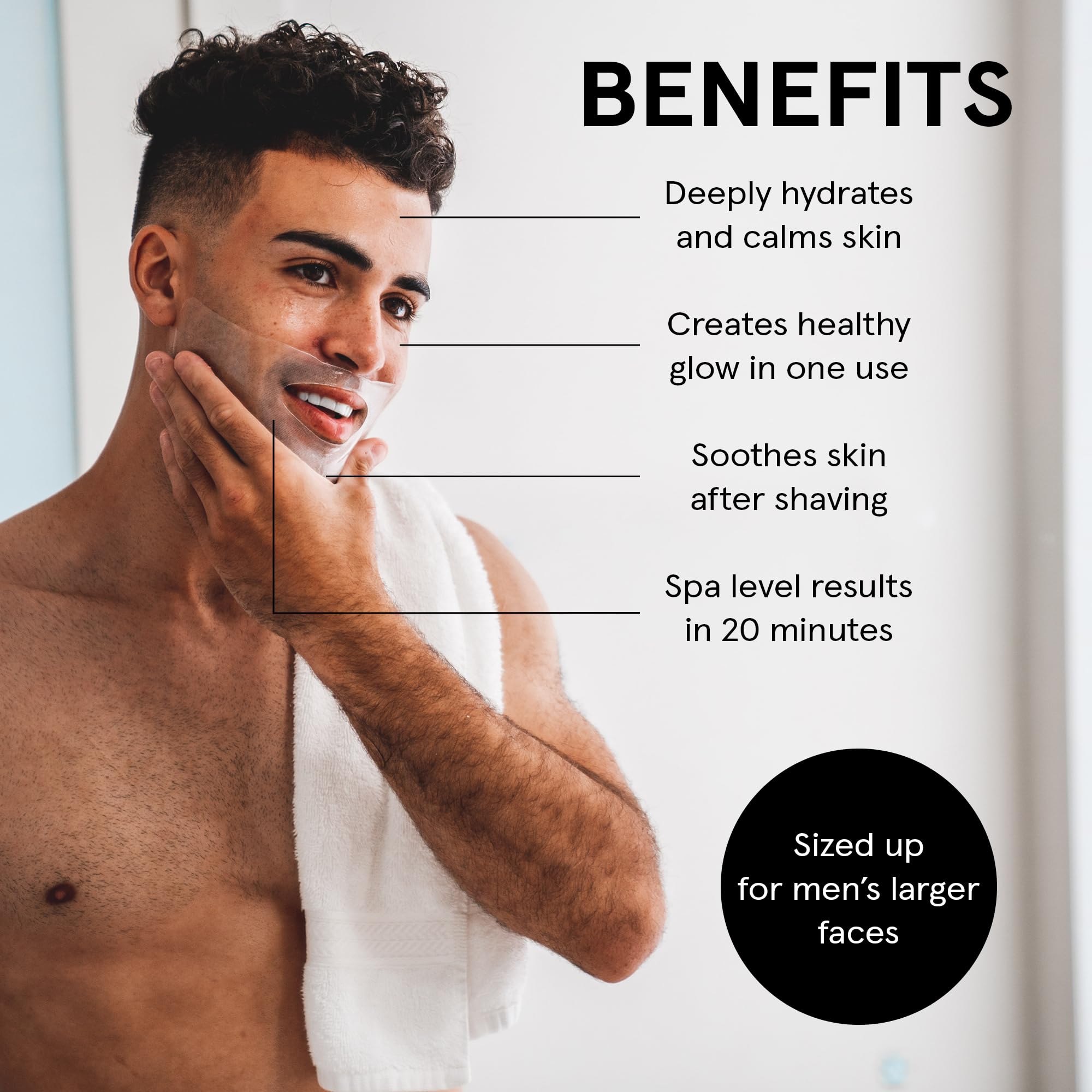 JAXON LANE Bro Mask hydrogel texture closeup emphasizes strong moisture retention