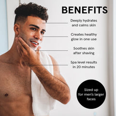JAXON LANE Bro Mask hydrogel texture closeup emphasizes strong moisture retention